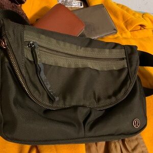 lululemon athletica all night festival Olive Green Crossbody/sling Bag